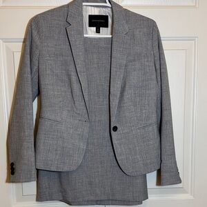 Banana Republic Charcoal Skirt Suit